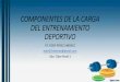 COMPONENTES DE LA CARGA DEL …entrenadormovil.cog.org.gt/sites/default/files/documentos/academia... · Nivel de especificidad Potencial de entrenamiento ... Duración Frecuencia