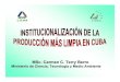 Cuba Carmen Terry - oas.orgoas.org/usde/documents/cuba_carmen_terry.pdf · de Reconocimiento Ambiental Nacional, 2004). Sinergia del trabajo desarrollado en la esfera de P+L con los