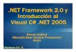 NET Framework 2.0 y Introducción al Visual C# .NET … · .NET Framework 2.0 y Introducción al Visual C# .NET 2005 Renato Haddad Microsoft Most Valuable Professional Brasil