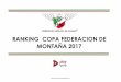 RANKING COPA FEDERACION DE MONTAÑA 2017federacionmexicanadeciclismo.com.mx/archivos/resultados/... · 16 mex19980912 valenzuela arce daniel enrique baja califonia ciclismo a fondo