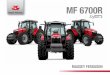 MF 6700R - MaquiNAC · 2018-02-14 · parte del tractor lleva consigo la solidez y el peso de nuestra ... con nervuras internas ... segura para partes fundamentales como frenos, 