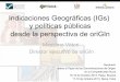 Indicaciones Geográficas (IGs) y políticas públicas … · Indicaciones Geográficas (IGs) y políticas públicas desde la perspectiva de oriGIn Massimo Vittori Director ejecutivo