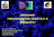 OBESIDAD: PREDISPOSICIÓN GENÉTICA O …pifrecv.utalca.cl/docs/2011/PDF_VIIICurso/OBESIDAD_PREDISPOSICIO… · enfermedades neurodegenerativas humanos y chimpances. ... en la dieta