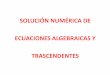 SOLUCIÓN NUMÉRICA DE ECUACIONES ALGEBRAICAS Y …profesores.dcb.unam.mx/users/salvadorgb/Notas/TEMA2.pdf · •metodo de bisecciÓn •sea una funciÓn f(x) = 0, contÍnua, de valores