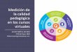 Medición de la calidad pedagógica en los cursos virtualescalidad6.org/wp-content/uploads/2018/06/JENNIFER-RAFFERTY.pdf · Medición de la calidad pedagógica en los cursos virtuales