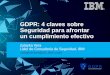 GDPR: 4 claves sobre Seguridad para afrontar un ...€¦ · Plataformas Big Data Descubrimiento, Entornos cloud clasificación, ... Bloqueo dinámico de accesos y enmascaramiento,
