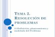 Tema 2. Resolución de problemas - Páginas Personalesprofesores.fi-b.unam.mx/karinagm/Tema-II_01_2018-1.pdf · Dos fases pueden ser identificadas en el proceso ... Para diseñar