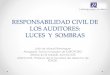 Responsabilidad civil de los auditores: luces y sombras · 11/11/2008 · Responsabilidad Civil I Contractual Extracontractual • Actuación culposa: diligencia exigible. o Prueba