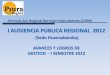 (Sede Huancabamba) AVANCES Y LOGROS DE … · obra culminada por administracion directa. en proceso de liquidacion inversion s/. 4,032,390 poblacion beneficiada: 495 . ... santa catalina