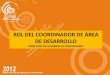 ROL DEL COORDINADOR DE ÁREA DE DESARROLLO · 2018-01-31 · Deporte y Vida saludable ... ÁREAS DE DESARROLLO DIDECO Deporte y Vida ... REUNIÓN DE COORDINADORES DE PROGRAMAS (MENSUAL)
