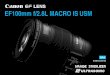 EF100mm f/2.8L MACRO IS USM - Axis … · SPA-2 aPrecauciones de seguridad aPrecauciones de seguridad • No mire al sol o a una fuente de luz brillante a través del objetivo o de