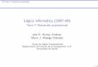 Lógica informática (2007–08) - Dpto. Ciencias de la ...jalonso/cursos/li-07/temas/tema-7.pdf · Ejemplo de refutación por resolución ... I Una refutación por resolución de