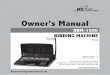 Owner's Manual - MyBinding.com · Mueva hacia arriba o hacia abajo la perilla de profundidad de márgenes en el papel de 1/10˝ a 1/4˝ (de 2mm a 6mm). 6. Seleccione los canutillos
