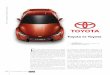 Toyota es Toyota - ekosnegocios.com · TOYOTA es reconocida como la compañía que más invierte a nivel mundial en Investigación y Desarrollo (I+D); en 2010 invirtió USD 9 500