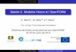 Sesión 2. Modelos físicos en OpenFOAM · Dinámica de ﬂuidos computacional con OpenFOAM 18–20 de Junio de 2014 E. Martín, M. Meis y F. Varas Sesión 2. ... Algunos ejemplos
