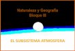Naturaleza y Geografía Bloque III - uma.es · •Cristales de hielo ... Efecto invernadero antropogénico gases de efecto invernadero o gases invernadero, 1) Vapor de agua (H 2 O)