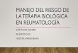 Complicaciones de la terapia biológica en reumatologíaairemb.es/wp-content/uploads/2018/03/airemb-profesionales-presenta... · •Indicados en AR •Infecciones (vías respiratorias