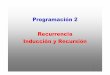 Programación 2 Recurrencia Inducción y Recursión · •pero terminan por desbordar la memoria (al menos con las implementaciones comunes de las llamadas a subprogramas) Introducción