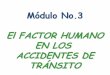 Módulo No.3 El FACTOR HUMANO EN LOS …transito.worldtrainingcolombia.com/pdf/MODULO 3 FACTOR HUMANO … · lesiones y su talla y peso, ... alcohólica tendrá un pico máximo de