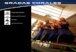 GRADAS CORALES - wengercorp.com · gradas de manera rápida y segura. Las barandas laterales opcionales pueden acoplarse sin herramientas. Los modelos de 3 y 4 escalones ruedan con