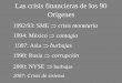 Las crisis financieras - UPV/EHU Las crisis financieras.pdf · Las crisis financieras de los 90 . Orígenes • Liberalización de los tipos de interés activos y pasivos. • Abolición