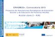 ERASMUS+. Convocatoria 2015 - sepie.es · Ejemplos, temáticas de prioridades ... - Desarrollo de enfoques holísticos y colaborativos en la enseñanza ... - Objetivos relevantes,