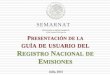 PRESENTACIÓN DE LA GUÍA DE USUARIO DEL REGISTRO …climate.blue/download/Registro Nacional de Emisiones_Presentación... · FUENTE: Guide for Designing mandatory GHG Reporting Programs,