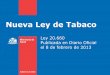 Nueva Ley de Tabaco - minsal.cl · Gobierno de Chile / Ministerio de Salud Consumo de Tabaco en Chile • Las jóvenes chilenas son las más fumadoras del mundo con 39,9% de prevalencia