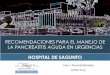 HOSPITAL DE SAGUNTO - dep4.san.gva.es · recomendaciones para el manejo de la pancreatitis aguda en urgencias hospital de sagunto jose%j.noceda%bermejo% % junio2013