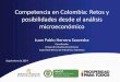 Competencia en Colombia: Retos y posibilidades desde el ... · Competencia en Colombia: Retos y posibilidades desde el análisis microeconómico Juan Pablo Herrera Saavedra Coordinador