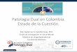Patologia Dual en Colombia. Estado de la Cuestión. · En un estudio realizado en la ... se desarrollan programas de prevención, el ... Filandia Quindio •FUNDAR (Cali) •Fundación