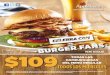 cowboy burger MENÚ REGULAR $109 DEL MENÚ REGULAR ... · el consumo de bebidas alcohÓlicas queda prohibido para menores de 18 aÑos. el consumo en exceso es nocivo para la salud