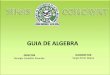 GUIA DE ALGEBRA - strm.com.mxstrm.com.mx/documentos/guias/algebra.pdf · El objetivo es que se manejen todos los productos notables que son la base de la factorización y de las operaciones