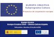 EUROPA CREATIVA Subprograma Cultura · Copia de las cuentas oficiales de ... rol, nº y cobertura ... y piensa en nuevas audiencias acordes con la misión y objetivos de tu organización