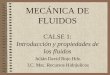 MECÁNICA DE FLUIDOS - RECURSOS HIDRÁULICOS - Principaljulianrojo.weebly.com/uploads/1/2/0/0/12008328/1.generalidades_i.pdf · estos dos mundos. Teniendo aún un ... fluidos comunes
