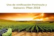 Uva de vinificación Península y Baleares: Plan 2018 · para uvas blancas y tintas de forma independiente, ponderados con la superficie en cada una de ellas, no puede superar la