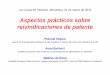 Aspectos prácticos sobre reivindicaciones de patente - UB · Aspectos prácticos sobre reivindicaciones de patente Pascual Segura ... OMPI de redacción de solicitudes de patentes",