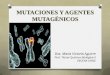 MUTACIONES Y AGENTES MUTAGÉNICOS · Cambio en el material genético(ADN) que puede transmitirse a la descendencia. Los cambios en el material genético se traducen en cambios en
