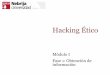 Hacking Ético - nebrija.escmalagon/seguridad_informatica/transpare... · Google hacking Google Hacking es buscar usando Google información sensible, generalmente, con fines maliciosos