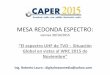 MESA REDONDA ESPECTRO - Newsletter "Comunicaciones …comunicacioneselectronicas.com/LauroCAPER2015.pdf · MESA REDONDA ESPECTRO: viernes 30/10/2015 ^El espectro UHF de TVD : Situación