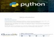 Python Introduction - itlearning.com.gt · Python Introduction 20 de las estructuras orientada a objetos. chivos, tanto para almacenaje o lectura de