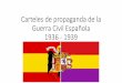 Carteles de propaganda de la Guerra Civil Española 1936 ... · - Todos hacen el saludo fascista utilizado por ... •- La propaganda para adherir a la JSU se hace mediante la radio