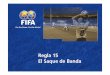 15. Regla 15 El Saque de Banda - FIFA.com · Microsoft PowerPoint - 15. Regla 15 El Saque de Banda.ppt Author: ftr1283@TM3-53347 Created Date: 11/2/2007 8:06:56 AM 