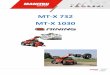 MT-X 732 MT-X 1030 - komatsu.pe · - Solución simple y segura de MANITOU para la manipulación de cargas suspendidas - Evita utilizar el boom para las cargas suspendidas - Marco