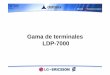 Gama de terminalesGama de terminales LDP-7000 fileLDP-7004N • 2 teclas programables con LED • 5 teclas de función fija – PGM/Trans, OHD, Hold/Save, Volumen, Speed • LED de