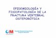 EPIDEMIOLOGÍA Y FISIOPATOLOGÍA DE LA FRACTURA ...ño.com/wp-content/uploads/2016/04...EPIDEMIOLOGÍA II Incidencia y localización •La fractura vertebral osteoporótica es laLa
