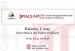 PINSAP de Salut Pública - aificc.cat · Objectius generals / 2 Eixos del PINSAP i 2 tipus d’actuacions Eix 1: Incrementar els anys en bona salut de la població de Catalunya. (Promoure