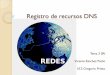 Registro de recursos DNS - vicentesanchezsri | This ... · Tipo de registros DNS Registro NS El Registro NS. (siglas de Name Server), contiene los servidores de nombre de ese dominio,