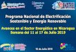 Programa Nacional de Electrificación Sostenible y ... · Se inauguraron 4 proyectos de electrificación en los municipios de Camoapa, Villa Sandino y Santo Domingo; de los departamentos