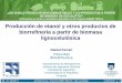 Sin título de diapositiva - inia.uyºblicos/INIA Tacuarembó/2019/BIOMASA/7... · IIQ – FI - UdelaR Jornada técnica - Proyecto BABET-REALS5 - INIA Las Brujas 2019-06-27 1 Producción